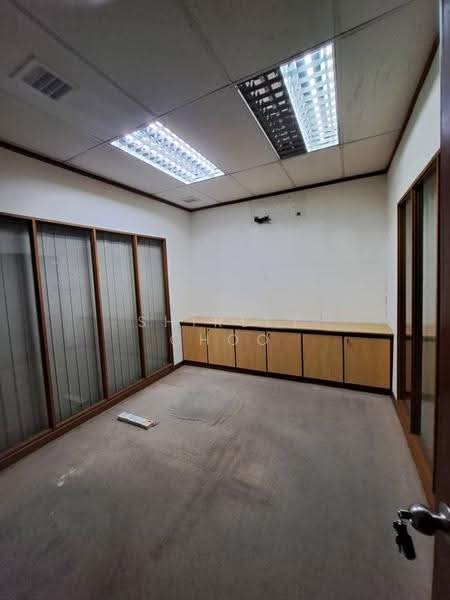 Office space with built-in wooden cabinets, photo 7 of 8